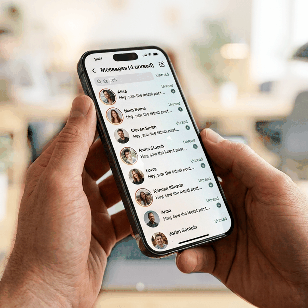 DMs réseaux sociaux